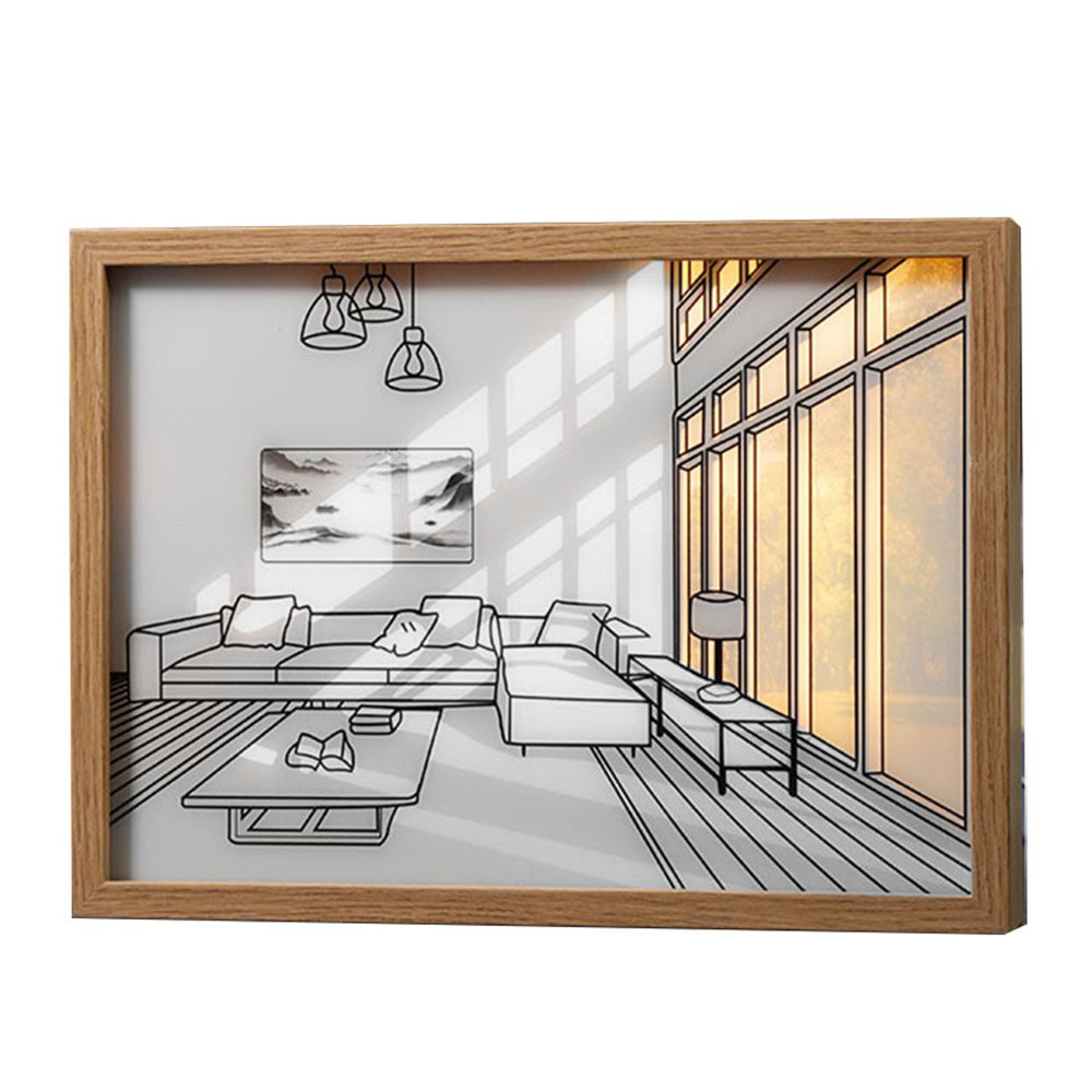 Light Up Picture Frame USB Powered LED Lighting Painting Home Decor Style 2