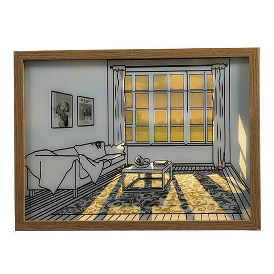 Light Up Picture Frame USB Powered LED Lighting Painting Home Decor Style 3