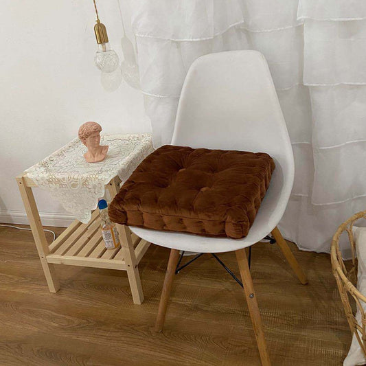 40x40cm Thicken Chair Booster Seat Cushion Tatami Cushion Soft Floor Pillow Coffee