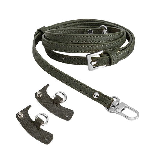 Bags Accessories PU Leather Shoulder Strap Hang Buckle for Longchamp Bag Dark Green