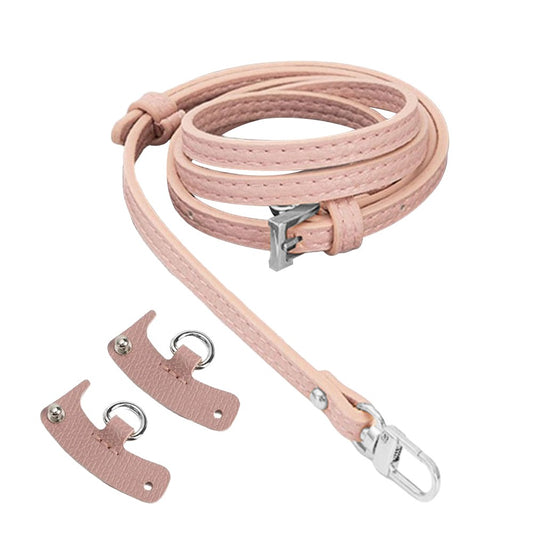Bags Accessories PU Leather Shoulder Strap Hang Buckle for Longchamp Bag Light Pink