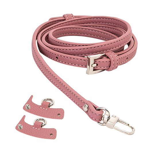 Bags Accessories PU Leather Shoulder Strap Hang Buckle for Longchamp Bag Pink