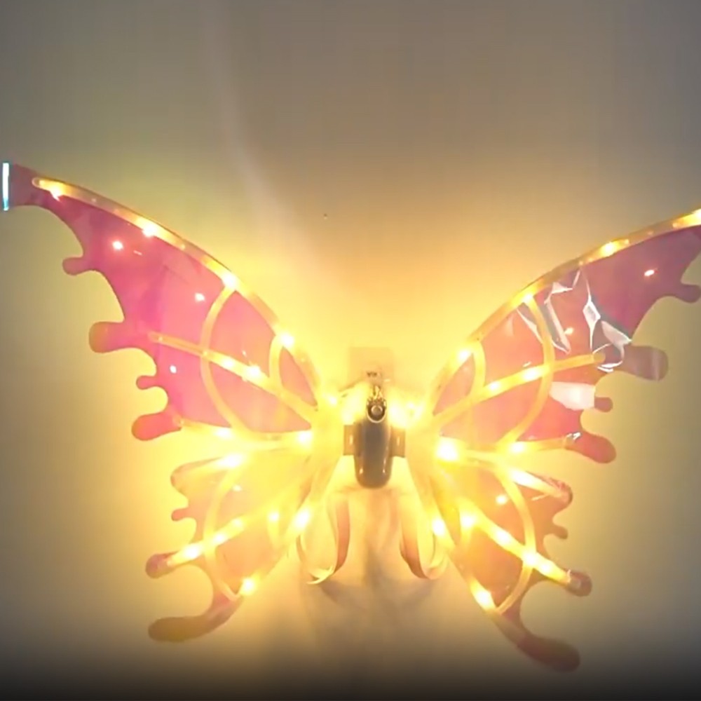 Electric Butterfly Fairy Wing Light Up Cosplay Wing Costume Dress Up for Girls