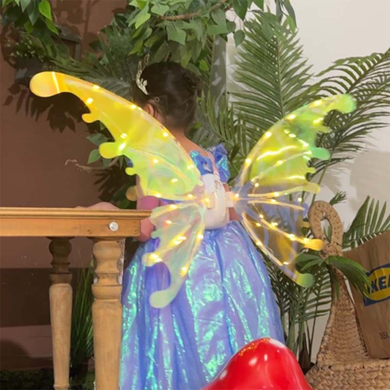 Electric Butterfly Fairy Wing Light Up Cosplay Wing Costume Dress Up for Girls