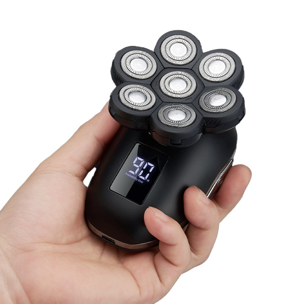 Mens Detachable Electric Razor with 4 Replacement Heads Mens Grooming Kit