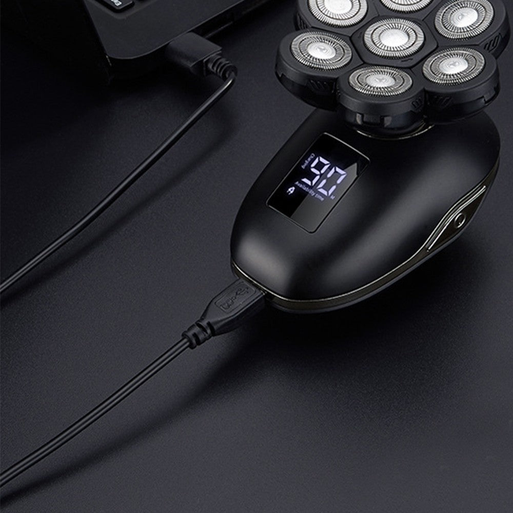 Mens Detachable Electric Razor with 4 Replacement Heads Mens Grooming Kit