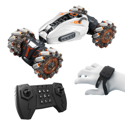 RC Stunt Car Gesture Sensor Racing Car Toy Double Sided Rotating Off Road Toy Car Grey