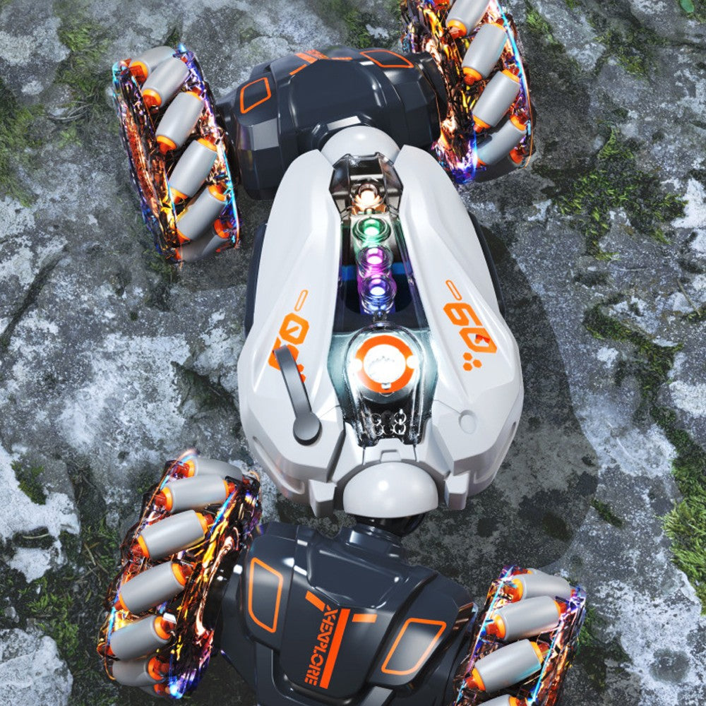 RC Stunt Car Gesture Sensor Racing Car Toy Double Sided Rotating Off Road Toy Car Grey