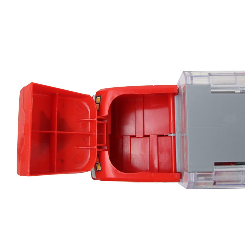 Kids Carrier Truck and 6 Mini Vehicle Toy Set Car Toy - Fire Truck Set