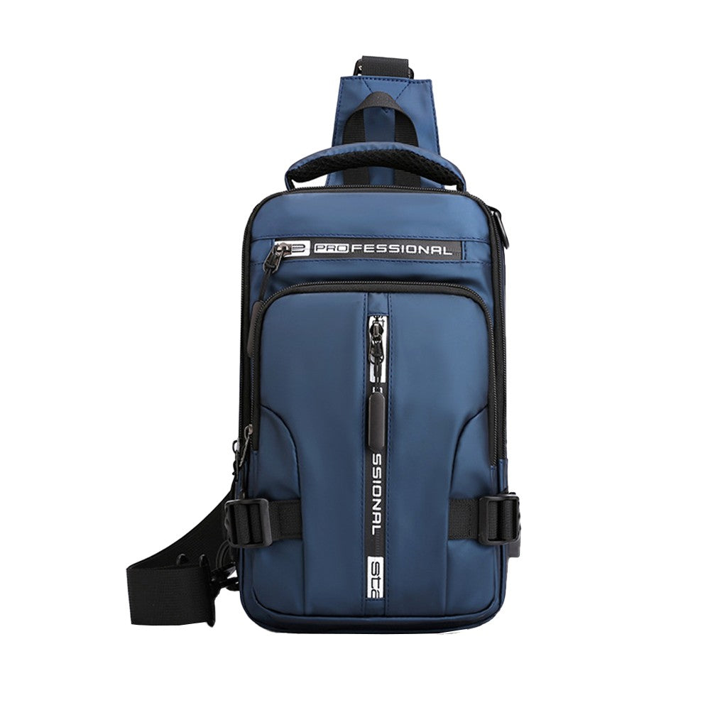 Multifunctional Mens Anti-Theft Sling Bag Backpack Shoulder Bag Crossbody Bag Blue