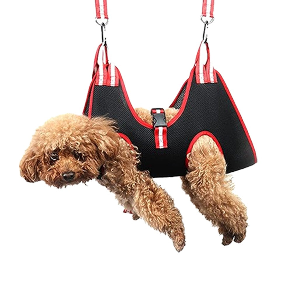 Pet Grooming Hammock Harness Set Pet Grooming Helper for Nail Trimming Black L