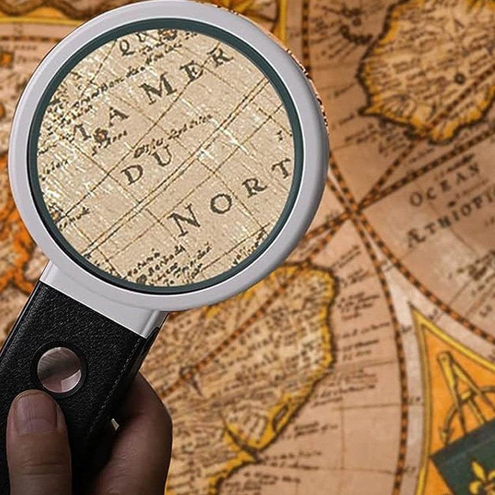 6X 25X Reading Magnifying Glass Handheld Standing Illuminated Magnifier