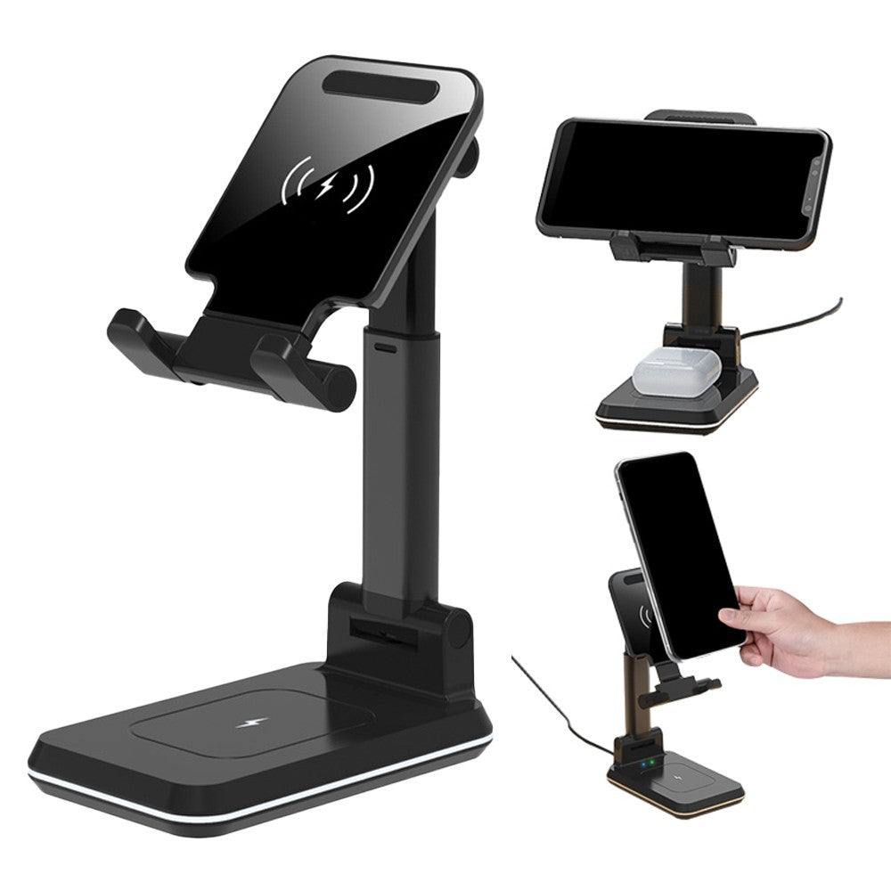 10W Qi Wireless Fast Charger Stand Phone Charging Station Dock Phone Holder