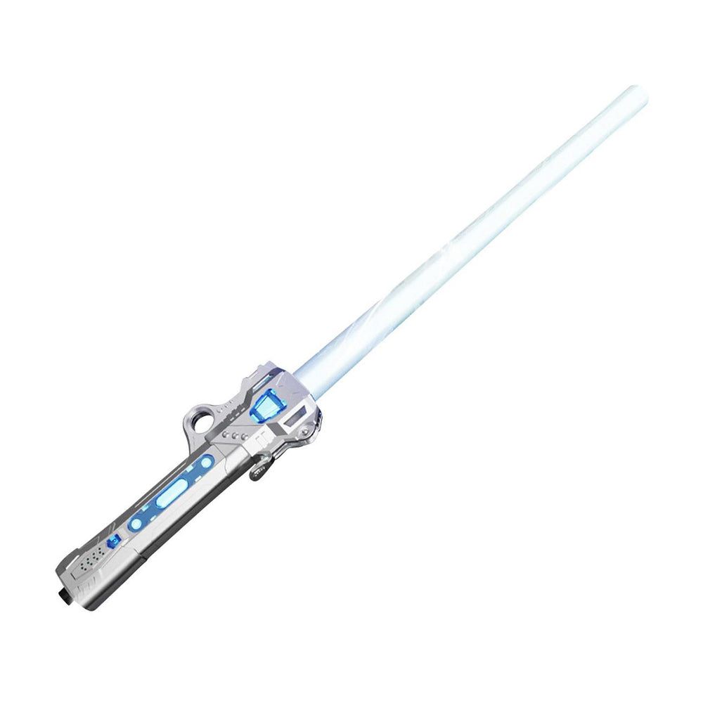 1Pc Retractable LED Light Up Laser Sword Light Up Saber with FX Sound Silver