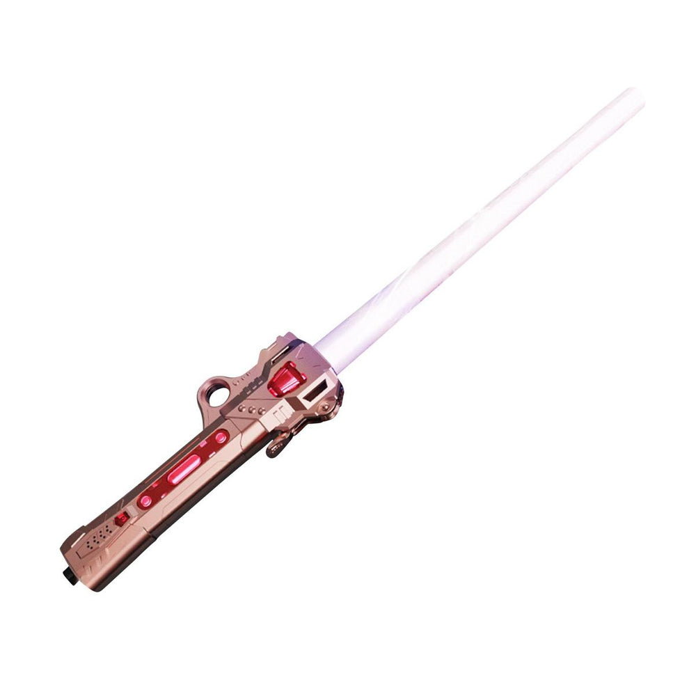 1Pc Retractable LED Light Up Laser Sword Light Up Saber with FX Sound Rose Gold
