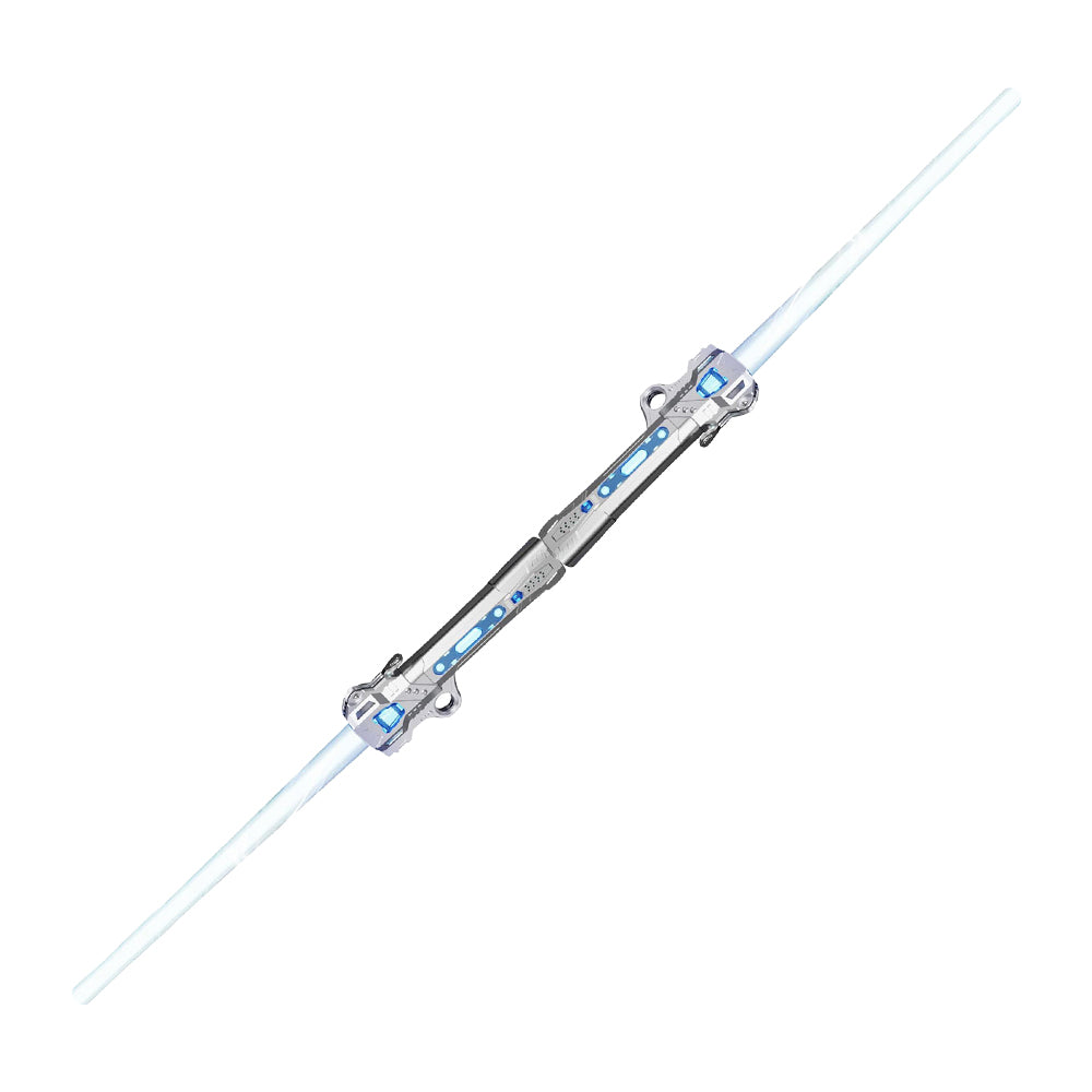 2Pcs Retractable LED Light Up Laser Sword Light Up Saber with FX Sound Silver