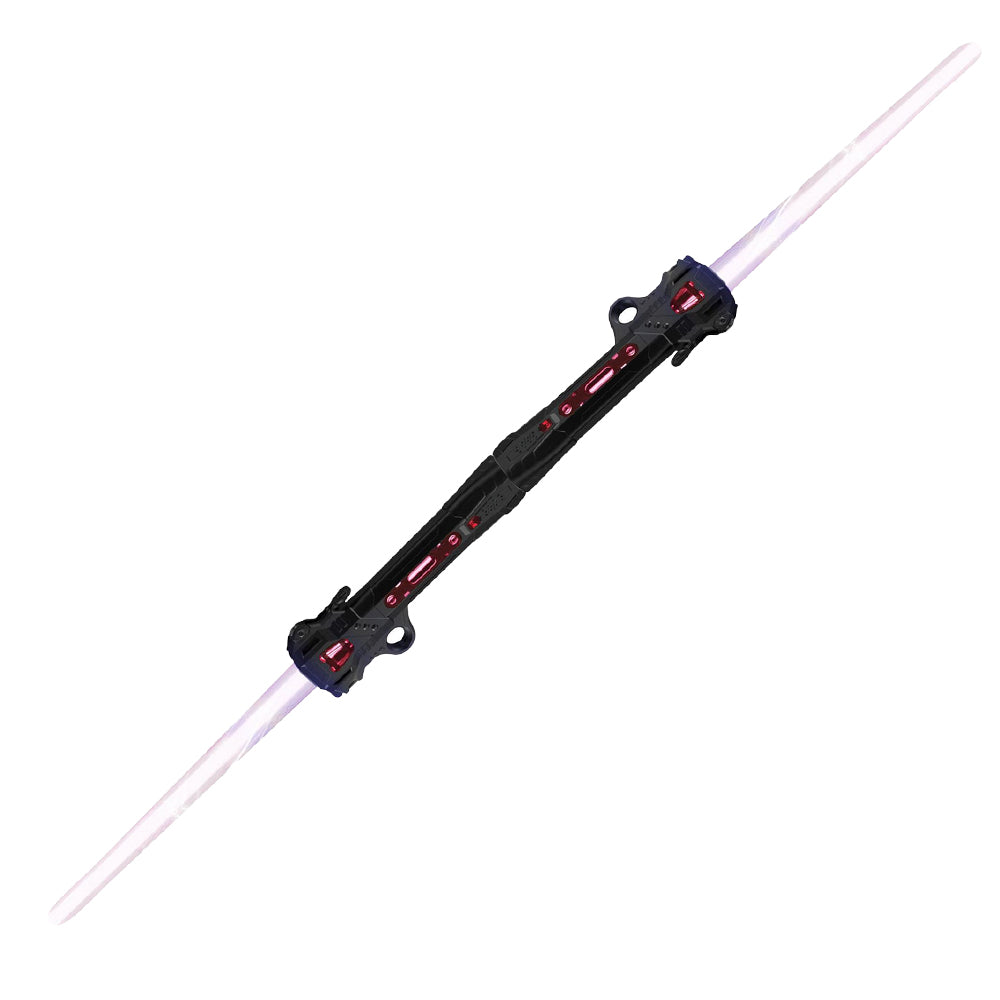 2Pcs Retractable LED Light Up Laser Sword Light Up Saber with FX Sound Black