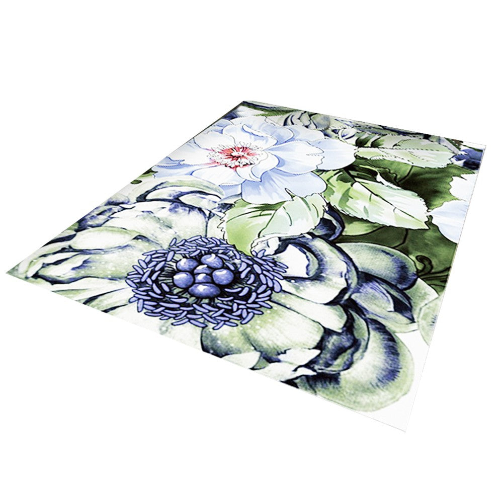 120x80cm Home Flower Pattern Floor Mat Living Room Bedroom Indoor Rug Carpet Style 3