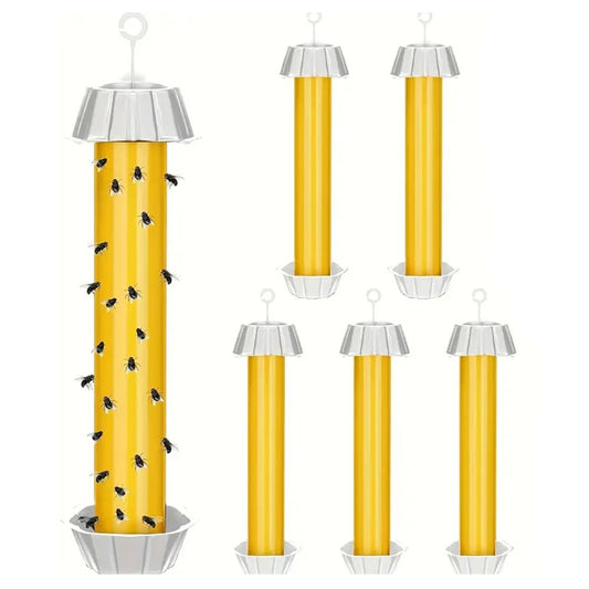 6Pcs Disposable Hanging Fly Traps Sticky Mosquito Fly Stick for Indoor Outdoor