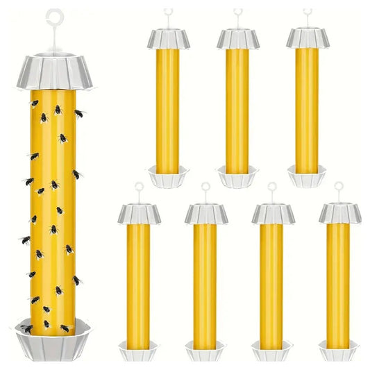 8Pcs Disposable Hanging Fly Traps Sticky Mosquito Fly Stick for Indoor Outdoor
