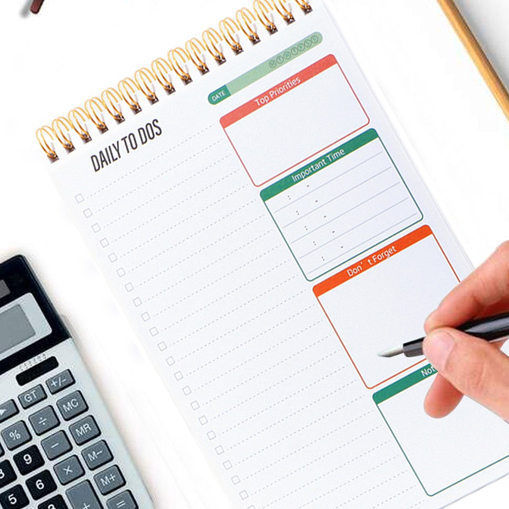 2Pcs 50sheets To Do List Notepad Undated Daily Planner Notebook Memo Note