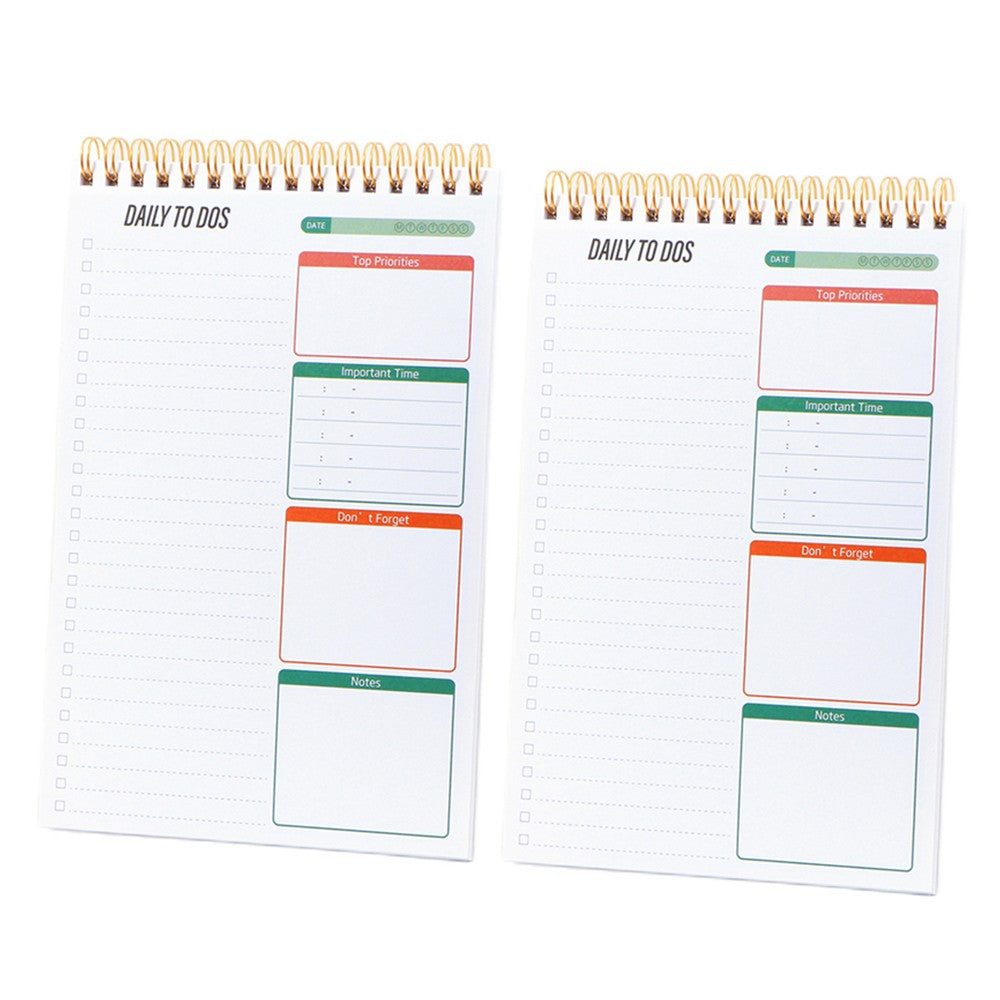 2Pcs 50sheets To Do List Notepad Undated Daily Planner Notebook Memo Note