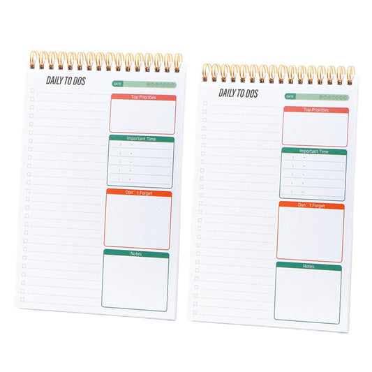 2Pcs 50sheets To Do List Notepad Undated Daily Planner Notebook Memo Note