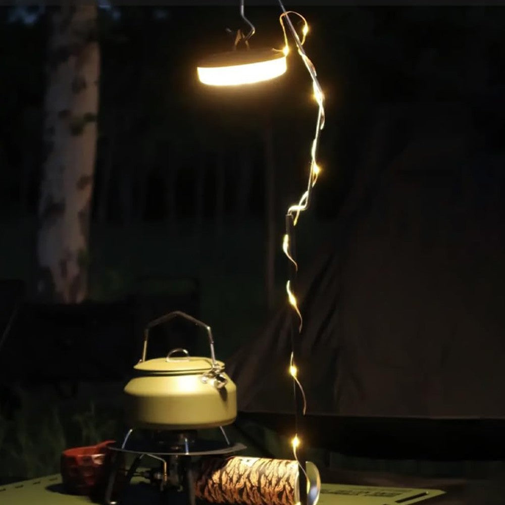 2-in-1 Camping String Light Rechargeable Portable Camping Lantern Outdoor Flashlight
