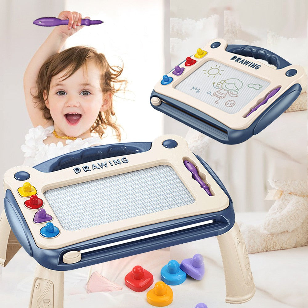Toddler Magnetic Drawing Board Sketch Doodle Writing Board Kids Educational Learning Toy Blue
