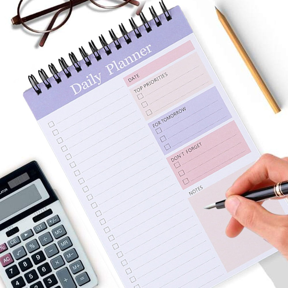 2Pcs 35sheets To Do List Notepad Undated Daily Planner Notebook Memo Note
