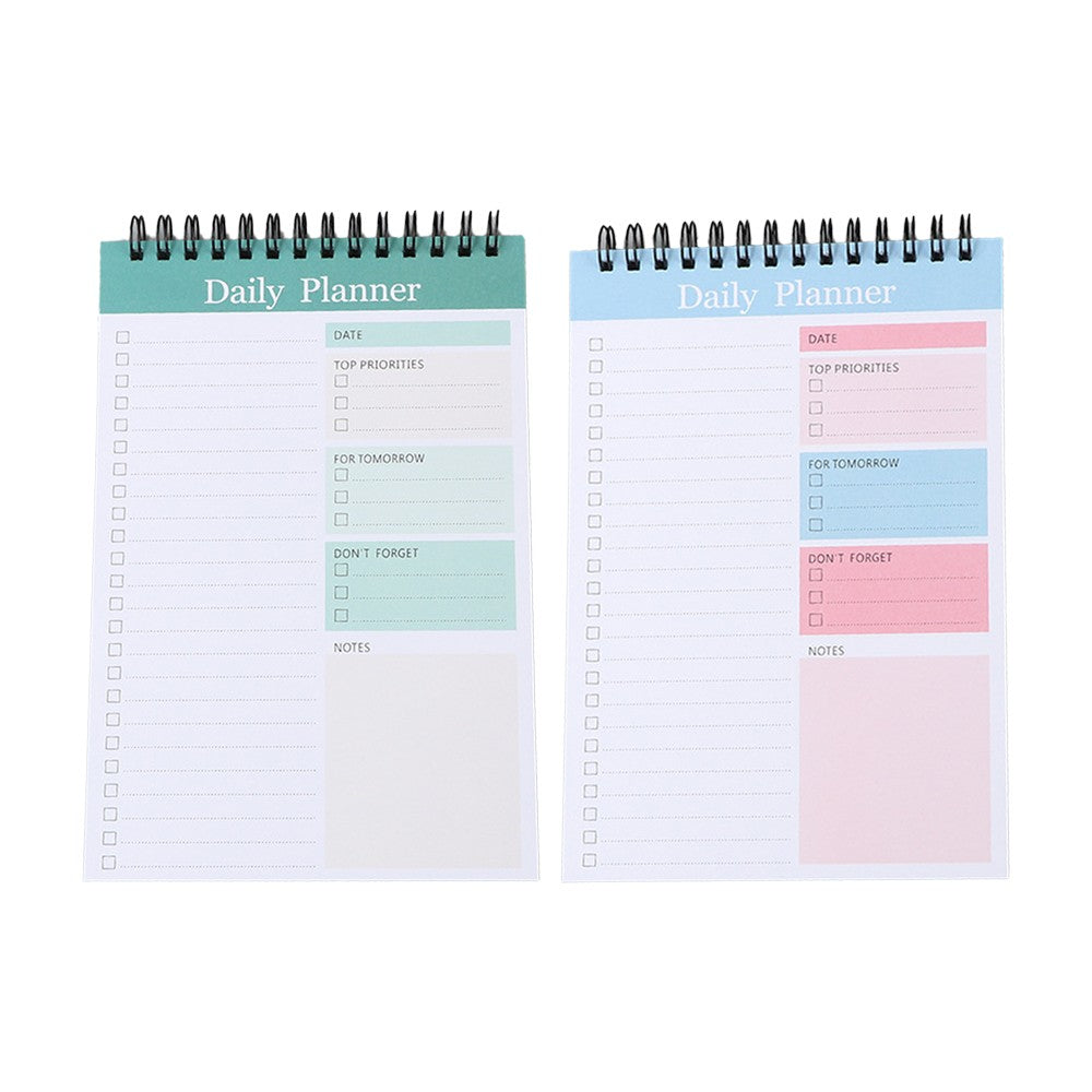 2Pcs 35sheets To Do List Notepad Undated Daily Planner Notebook Memo Note