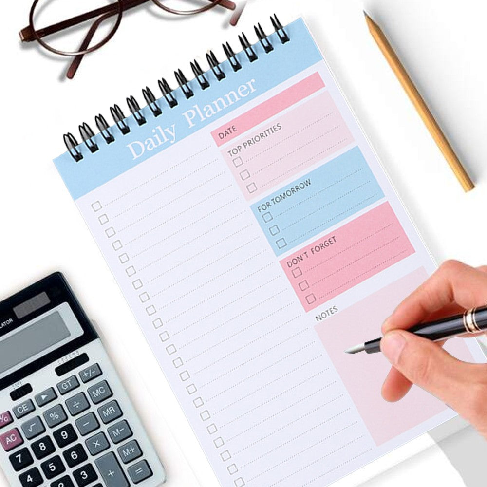 4Pcs 35sheets To Do List Notepad Undated Daily Planner Notebook Memo Note
