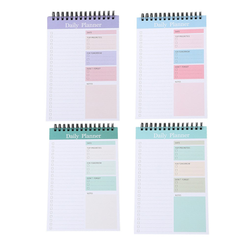 4Pcs 35sheets To Do List Notepad Undated Daily Planner Notebook Memo Note