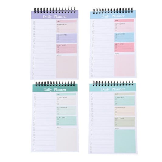4Pcs 35sheets To Do List Notepad Undated Daily Planner Notebook Memo Note