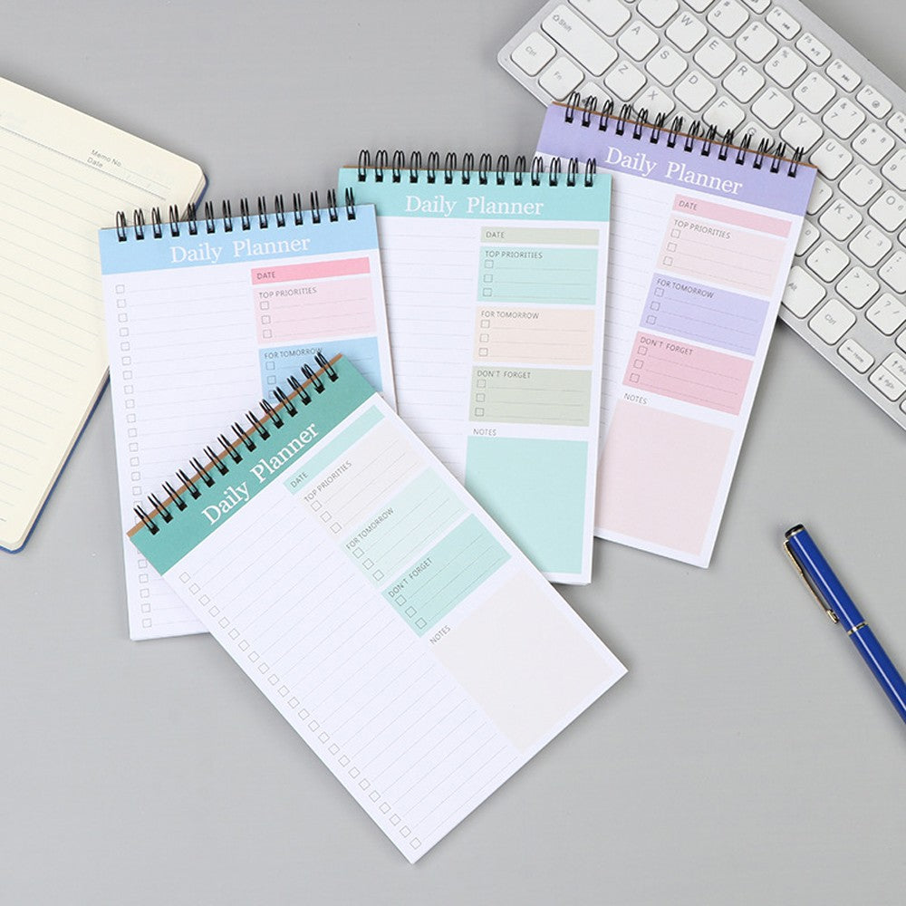 4Pcs 35sheets To Do List Notepad Undated Daily Planner Notebook Memo Note