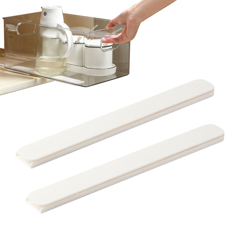 2pcs Drawer Slides Track Pull Out Rail Basket Drawer Organizers Slides