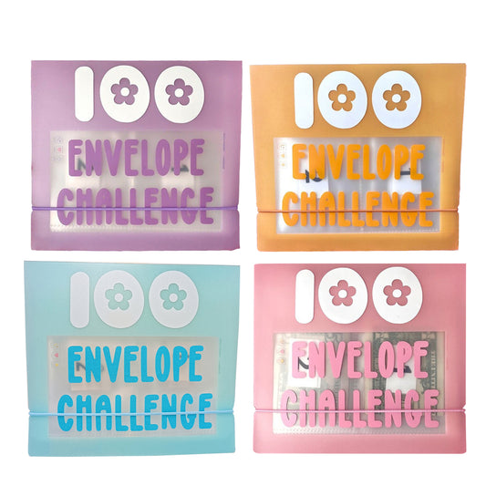 4x 100 Envelope Challenge Binder Money Saving Binder Budget Binder Four Color