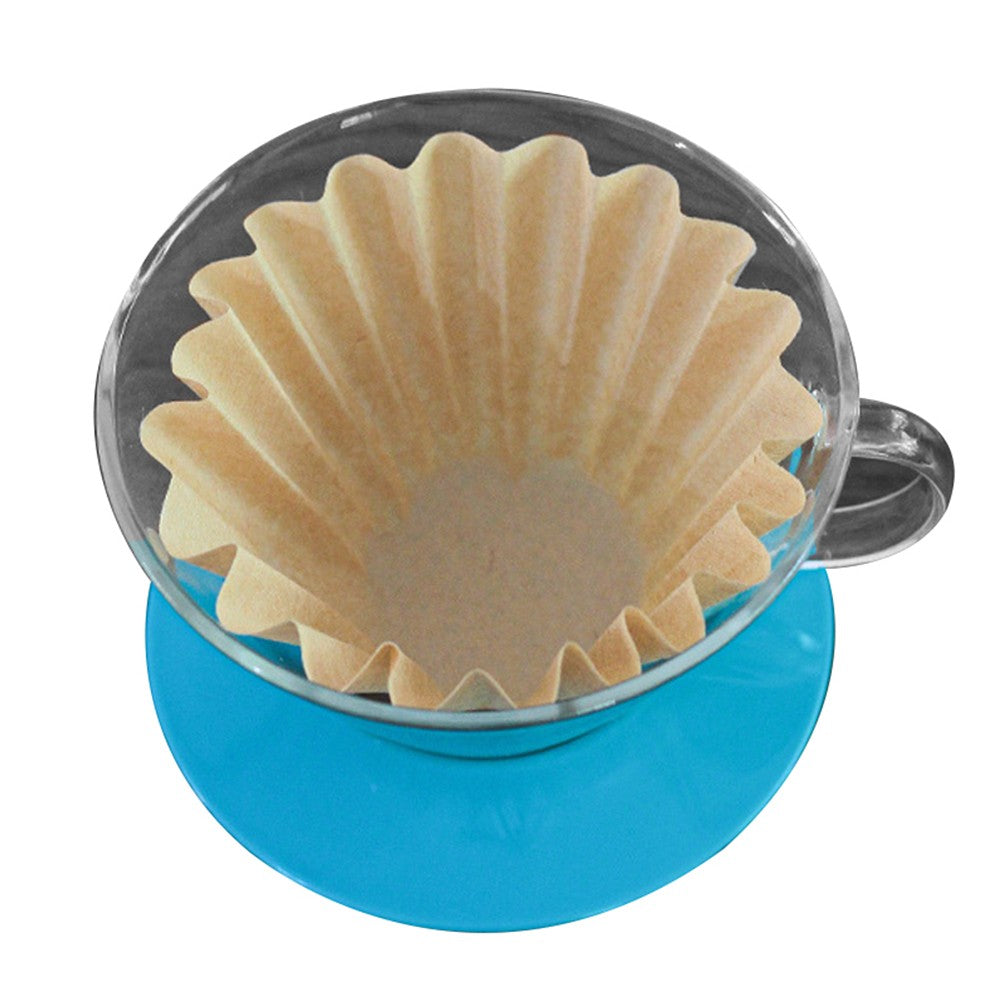 50 Sheets Disposable Basket Coffee Filters Paper for Drip Coffee Maker - Brown
