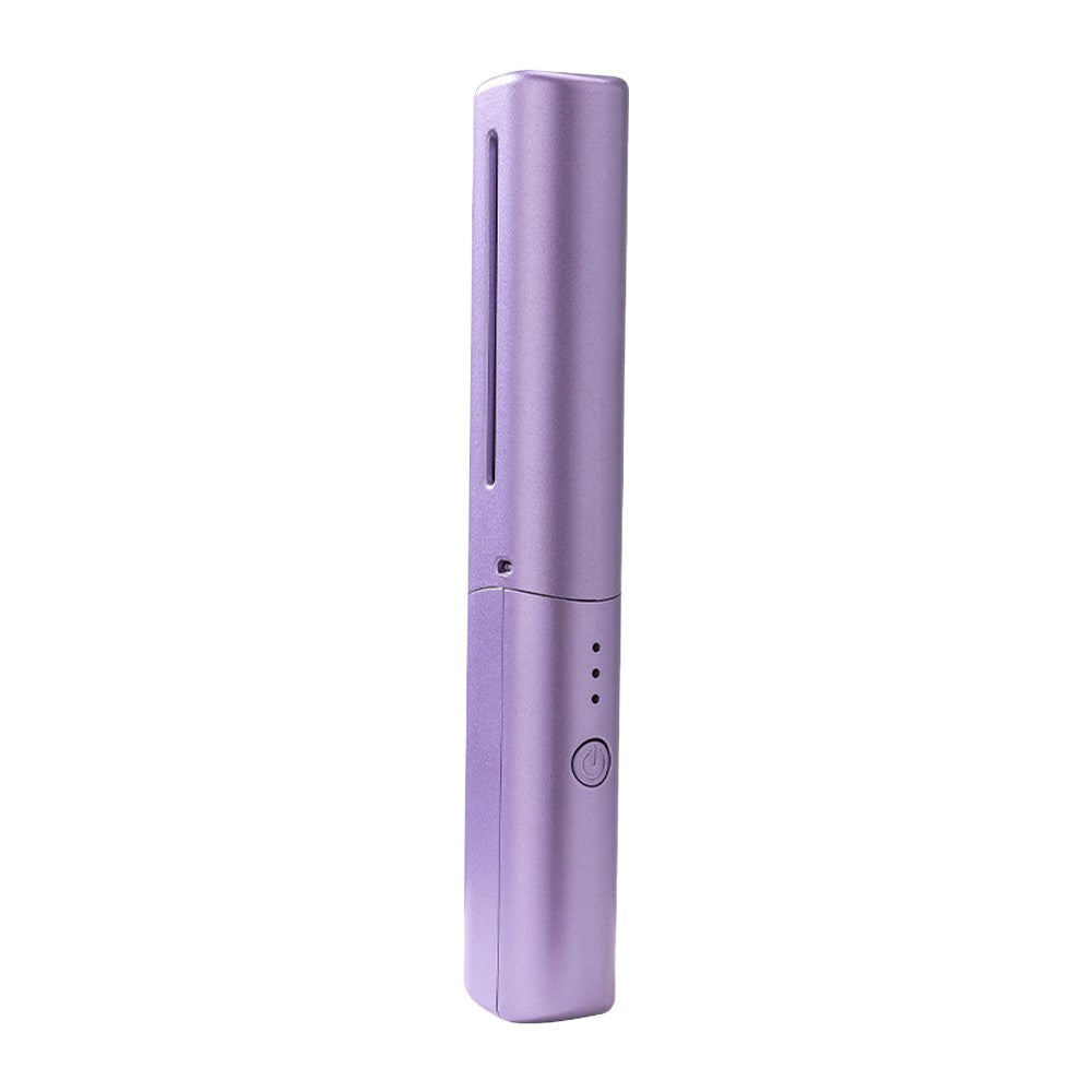 Purple Portable Hair Straightener Comb Rechargeable Mini Hair Straightener