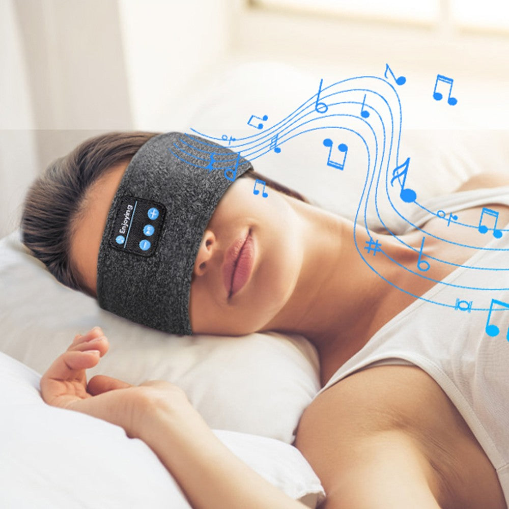 2Pcs Bluetooth 5.0 Sleeping Headphones Wireless Sports Music Headband Sleeping Eye Mask