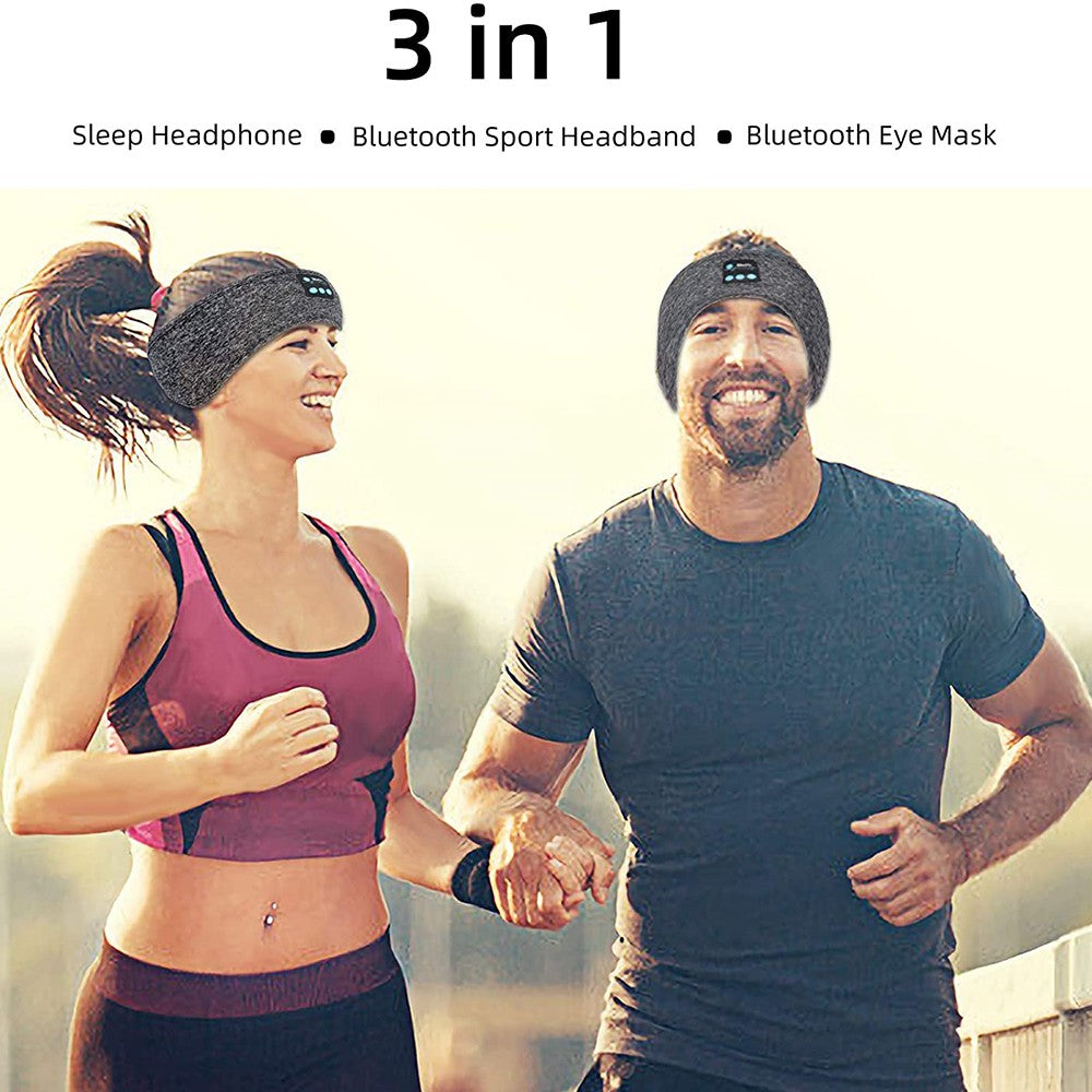 2Pcs Bluetooth 5.0 Sleeping Headphones Wireless Sports Music Headband Sleeping Eye Mask