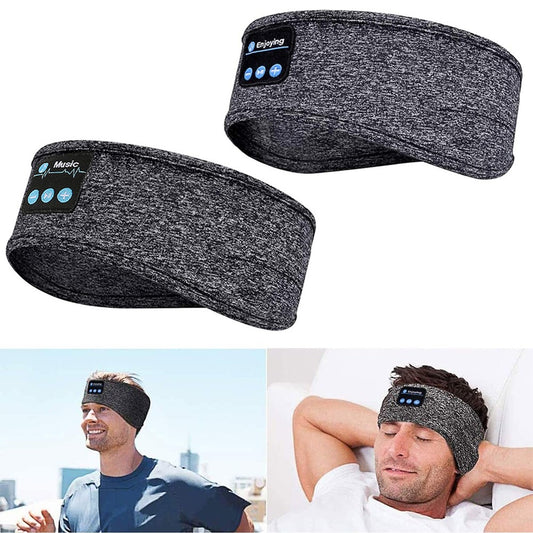 2Pcs Bluetooth 5.0 Sleeping Headphones Wireless Sports Music Headband Sleeping Eye Mask
