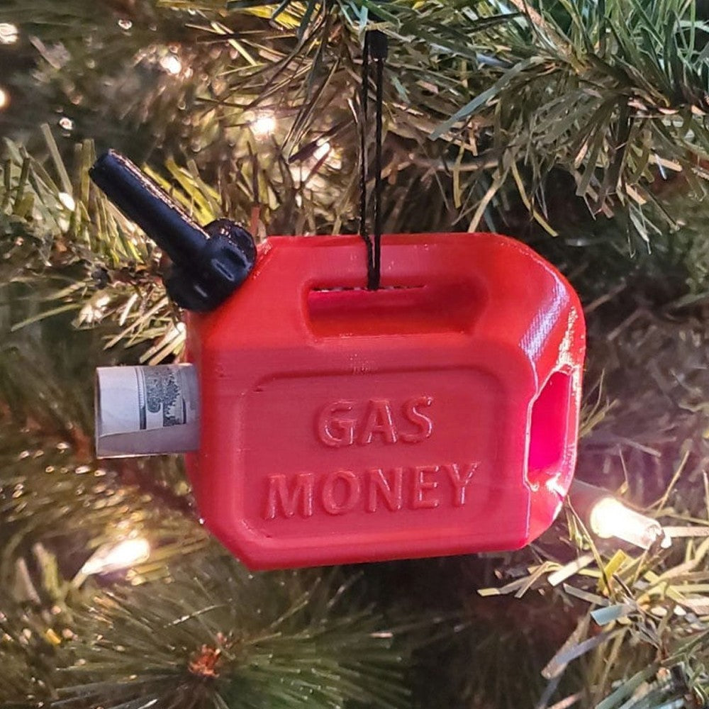 1Pc Funny Christmas Gas Can Ornament Red Gasoline Barrels Xmas Tree Hanging Decoration