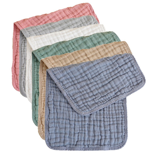 6Pcs 25x50cm 100% Cotton Unisex Baby Burp Cloths