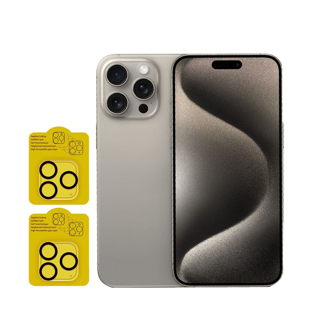 For iPhone 15 Plus Tempered Glass Screen Protectors and Camera Lens Protectors Set with Screen Film Easy Install Tool