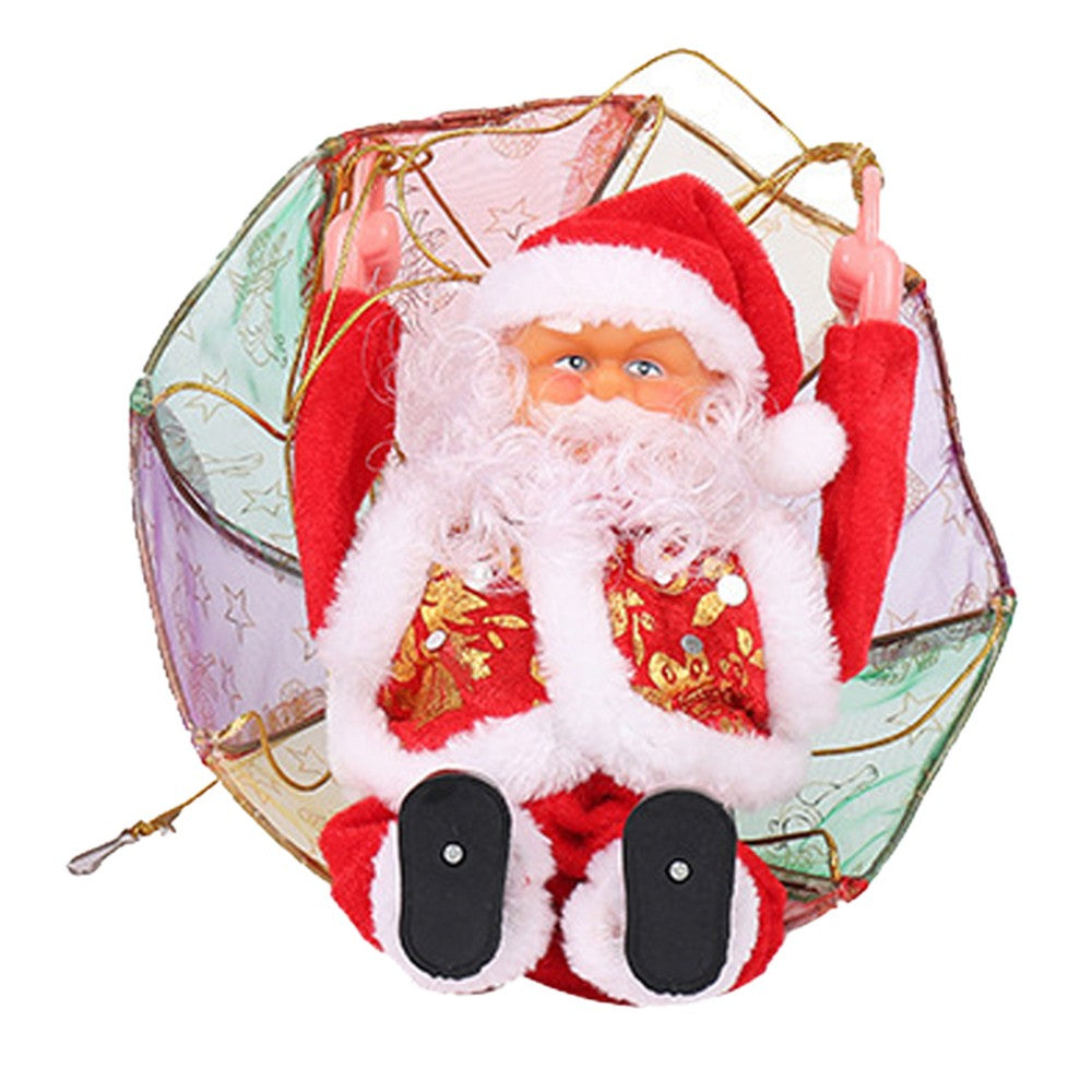 1Pc Electric Santa Claus with Parachute Christmas Tree Hanging Ornaments - Style 1