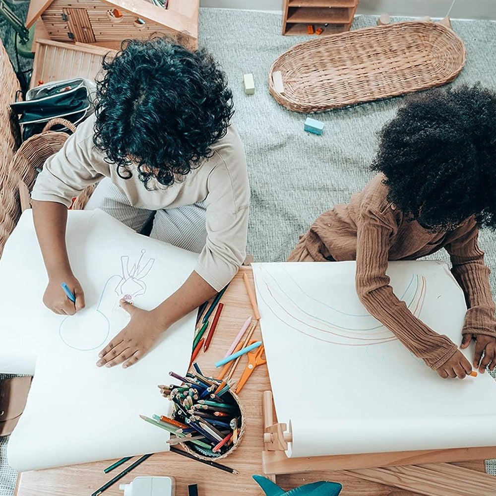 121Pcs DIY Kids Tent Fort Building Toy Kit with 1 Roll of White Cloth and 60 Clips