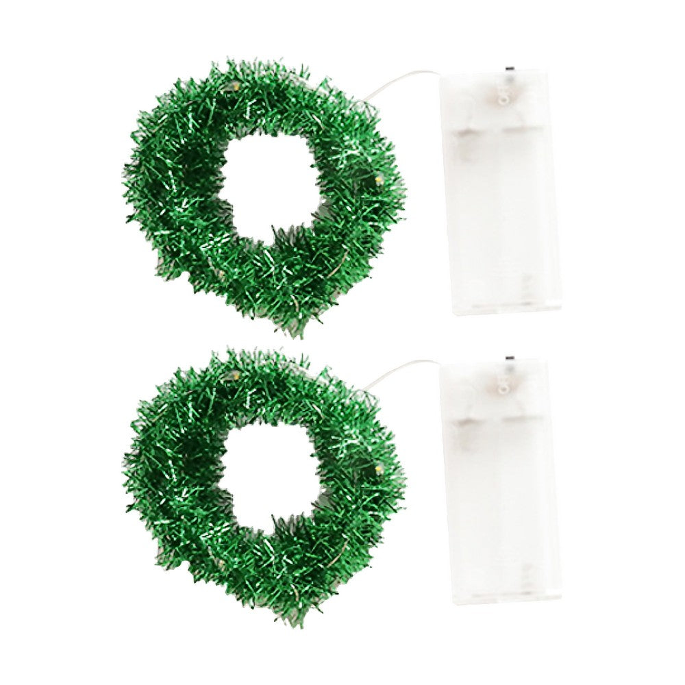 2Pcs 2M 20LED Light String Christmas Tree Decorative String Lights - Green
