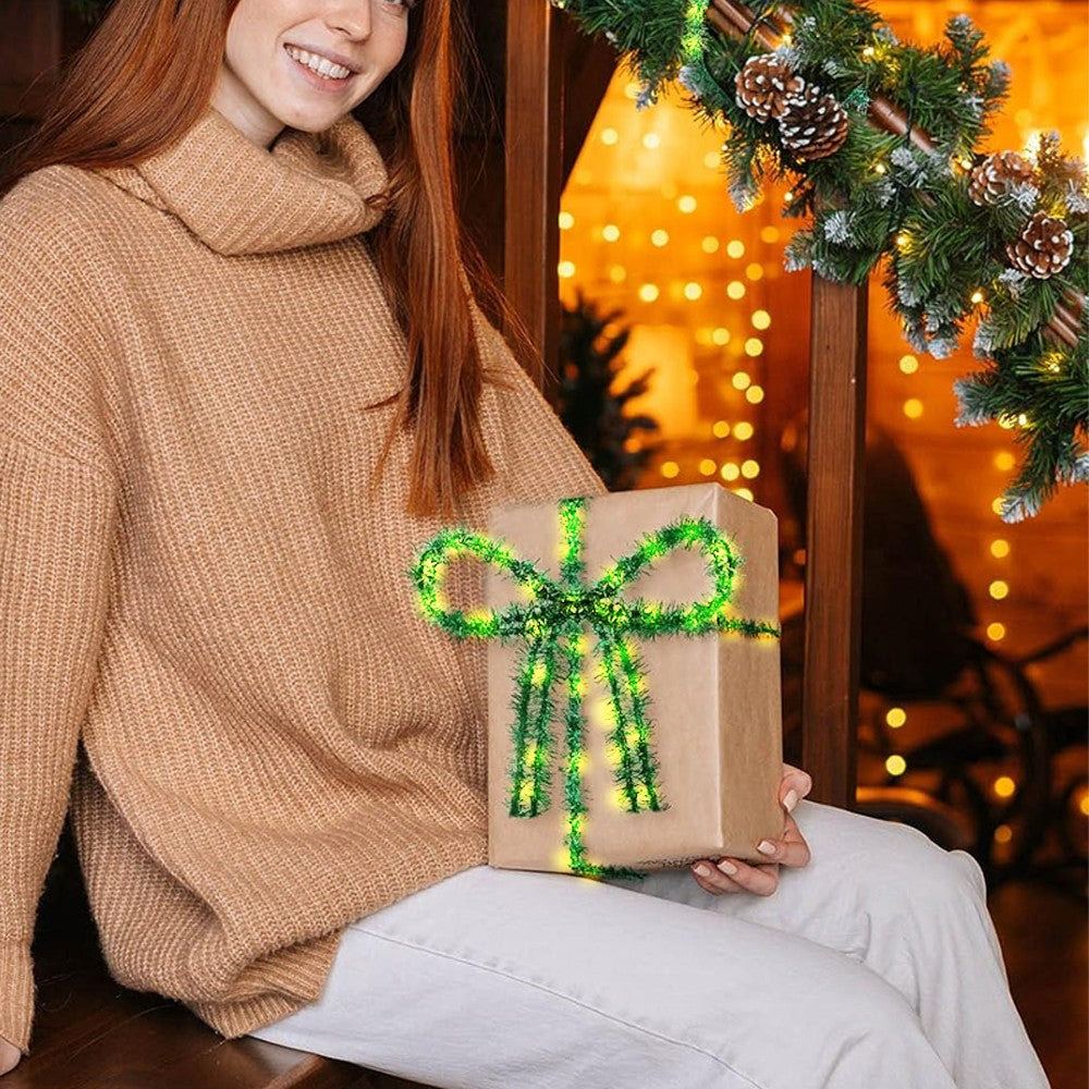 2Pcs 2M 20LED Light String Christmas Tree Decorative String Lights - Green