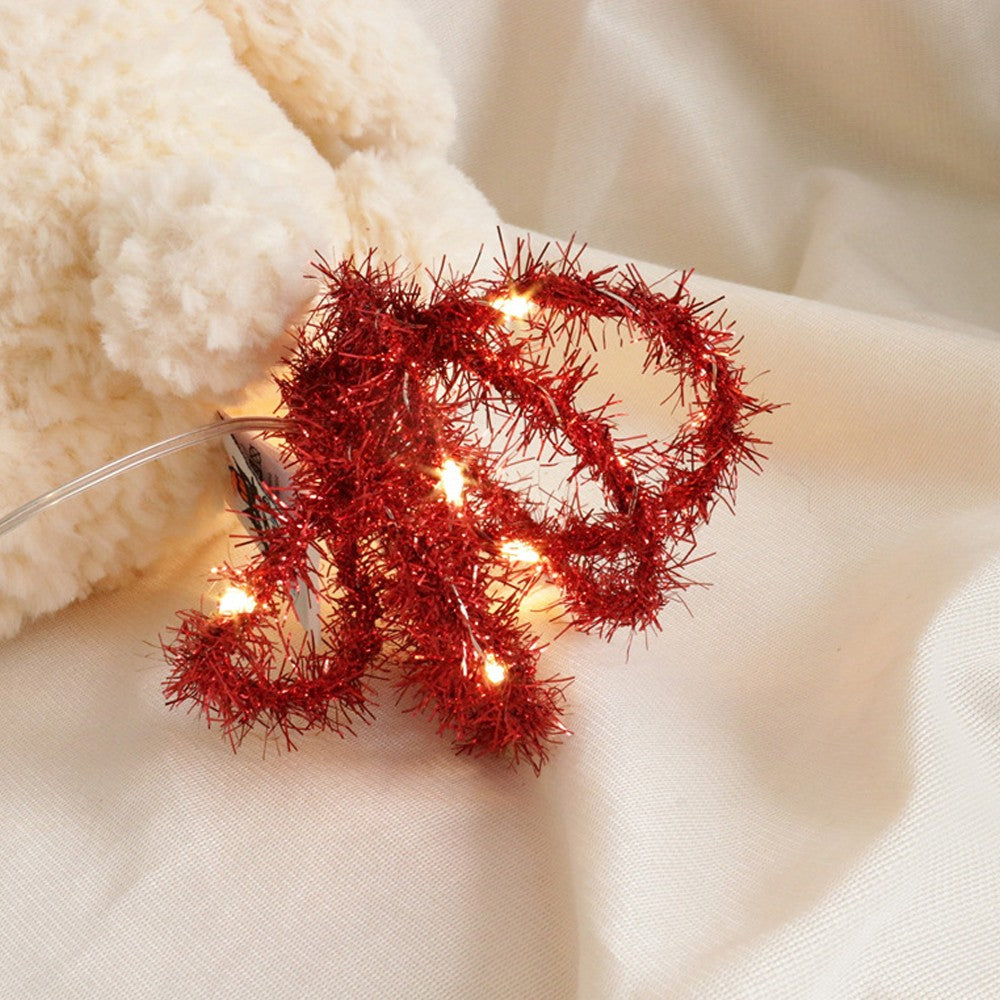 2Pcs 2M 20LED Light String Christmas Tree Decorative String Lights - Red